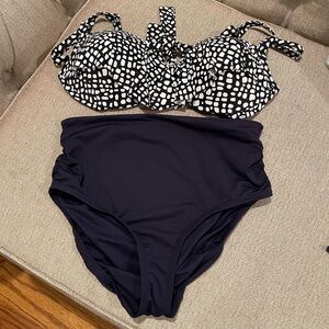 Coco Reef Black and White Patterned Bikini